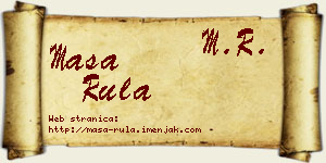 Maša Rula vizit kartica